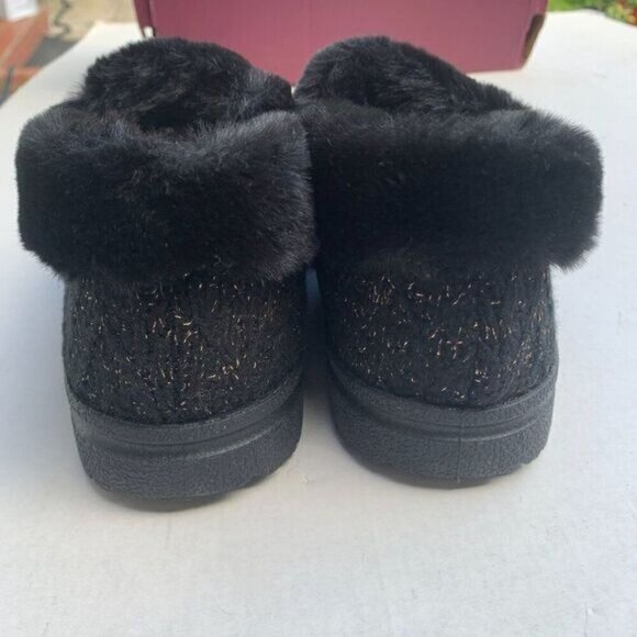 Skechers Womens Cozy Lite Sparkle Knit Slippers - Sweet Walk Sz 6 in Black - Picture 5 of 11